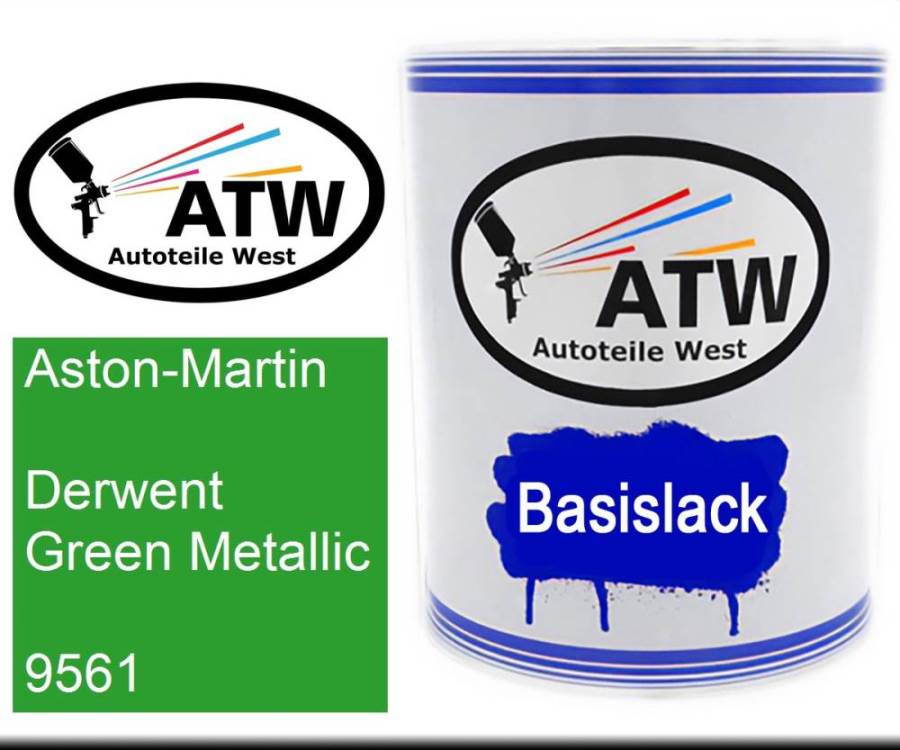 Aston-Martin, Derwent Green Metallic, 9561: 1L Lackdose, von ATW Autoteile West.